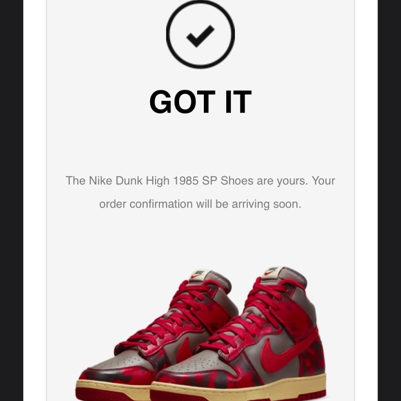 Nike Dunk high 1985 Red Acid Wash - Picture 3 of 5
